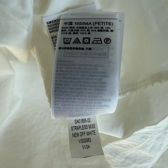 GAP Mixed Media Midi Dress Off White - Picture 9 of 9